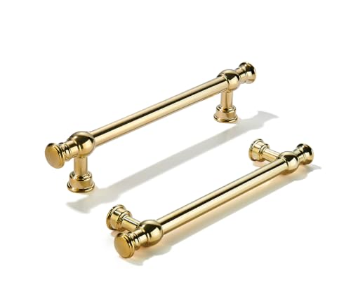 khtumeware Handmade 100% Solid Real Brass Unlacquered Brass Cabinet Pulls - size: 3 Inch Hole Center