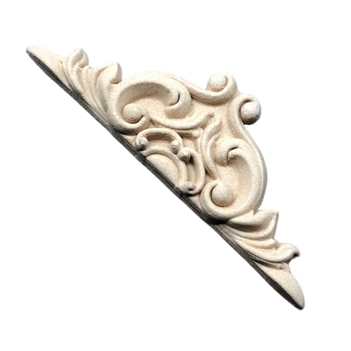 WoodUbend WUB2168 Pack of 2 Pediments - Wood Appliques - Heat Bendable & Flexible Onlays 10.5x3.5cm - DIY Craft, Furniture & Home Decor - Easy to Apply & Paint - Versatile, Reusable & Durable Decals - size: WUB2168