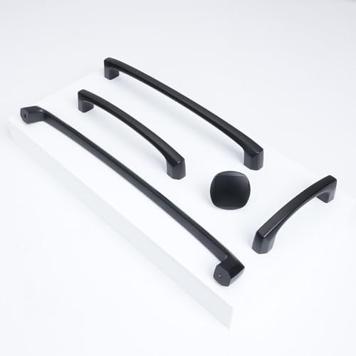 COTYKILEY 10 Pack 3 Inch(76mm) Matte Black Kitchen Cabinet Handles Cabinet Pulls Cabinet Door Handles Kitchen Cabinet Hardware Cupboard Drawer Pulls Dresser Handles - color: Matte Black, size: 3" Hole Center（76MM）
