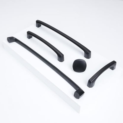 COTYKILEY 10 Pack 10 Inch(254mm) Matte Black Kitchen Cabinet Handles Cabinet Pulls Cabinet Door Handles Kitchen Cabinet Hardware Cupboard Drawer Pulls - color: Matte Black, size: 10" Hole Center（254MM）