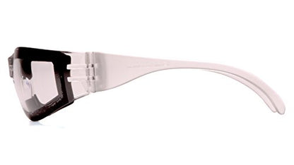 Pyramex Intruder Safety Eyewear Clear Frame Full Foam Padding Clear Anti-Fog Lens - color: Clear Anti-fog Lens/ Clear Frame, style: Full Foam Padding