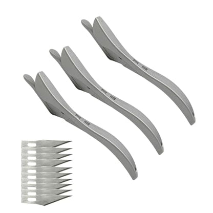 3PCS Car Wrapping Paper Cutter with 10 Replaceable Blades (Gray) - color: Gray