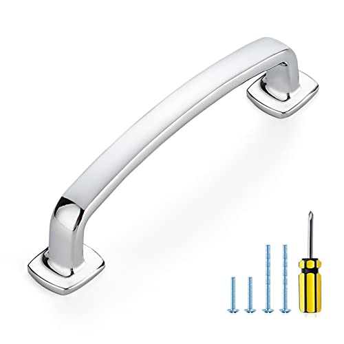Ravinte Arch Cabinet Pulls 3-3/4in 10 Pack Polished Chrome Cabinet Handles - color: Polished Chrome, size: 3-3/4 inch hole center