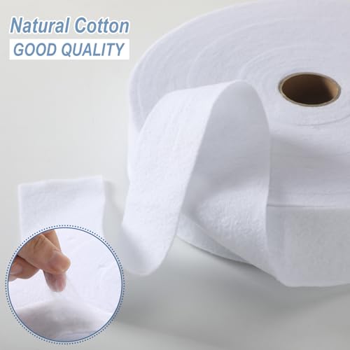SmoothNovelty 2 Rolls Cotton Blend Batting 2.25 Inch Wide