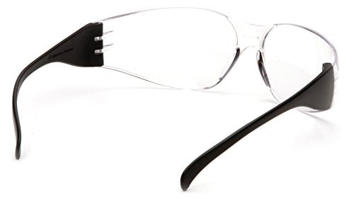 Pyramex Intruder Safety Eyewear Clear Frame Full Foam Padding Clear Anti-Fog Lens - color: Clear Lens/ Black Frame, style: Standard