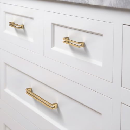 10 Pack Champagne Bronze Cabinet Pulls 5 Inch(128mm) Honey Bronze Kitchen Cupboard Handles Solid Heavy Duty Zinc Alloy Drawer Pulls - color: Champagne Bronze, size: 5" Hole Center