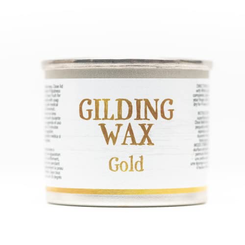 Dixie Belle Gilding Wax - Oil-Based Metallic Luxury Luster for Sheen, Shimmer on DIY Projects - Detail Enhancer for Furniture, Hardware, Wood - color: Gold