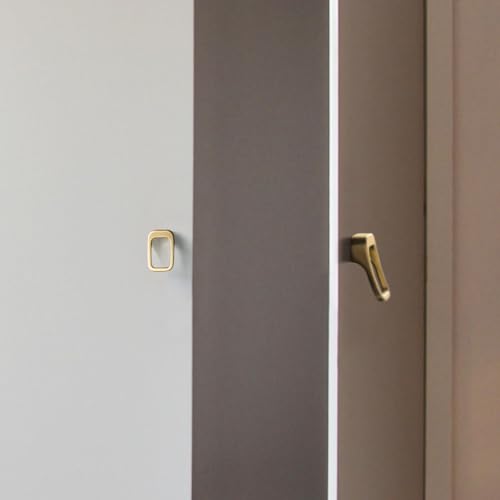 Goo-Ki Light Brushed Brass Cabinet Knobs,Modern Zinc Alloy Drawer Knobs for Drawer,Wardrobe,Cupboard,6 Pack - color: Light Brushed Brass, size: 0.6'' HOLE CENTERS
