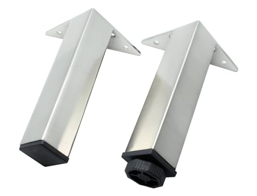 Heavy Duty Furniture Leg Levelers 1.5” Square Adjustable Leveling Feet Furniture Levelers for Table Chair Cabinet Sofa Vanity, Support 1200LB, 4 Sets Black (1.5 inch) - size: 1.5 inch