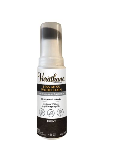 Varathane Less Mess Ebony Wood Stain & Applicator - color: Ebony, size: 4 Ounce (Pack of 1)