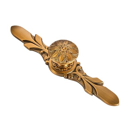 10Set Cabinet Knobs & Back plate,Antique Brass Drawer Hardware for Kitchen - color: Antique Brass
