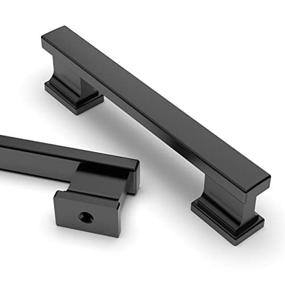 Asidrama 6 Pack 3.75 inch Matte Black Kitchen Cabinet Handles - color: Matte Black, size: 3.75" Hole Center, style: 6 Pack