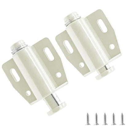 2Pcs Magnetic Push Latch Cabinet Door Catch (White) - color: White, size: Style 2