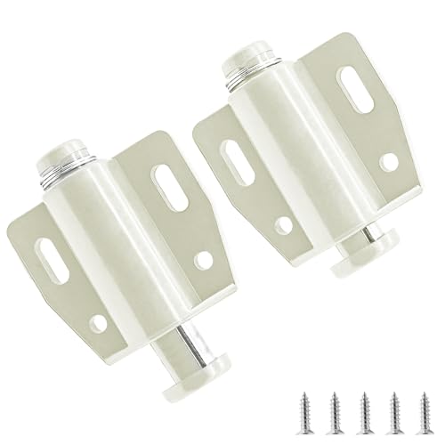 2Pcs Magnetic Push Latch Cabinet Door Catch (White) - color: White, size: Style 2