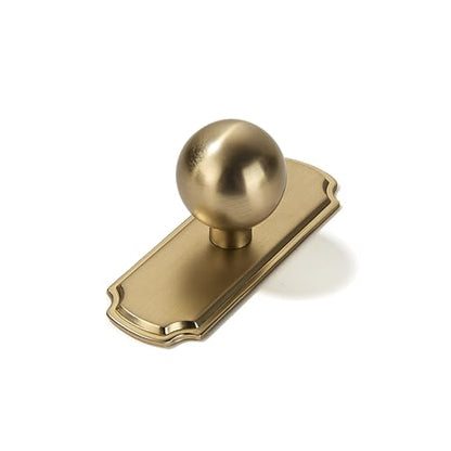 khtumeware 10-Pack Heavy Duty Solid Backplate for Cabinet Knobs Brushed Brass Drawer Knobs with Backplate Suitable for Dresser and Kitchen Cabinet Hardware. - color: Brushed Brass