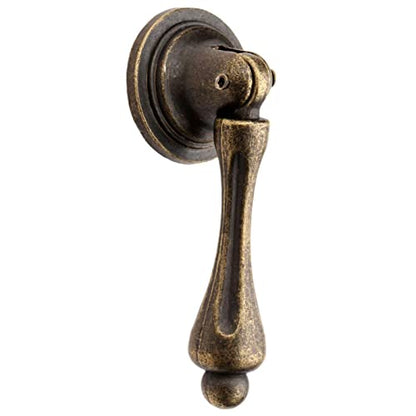 dophee 2Pcs Antique Cabinet Knobs Drop Pulls with Screws, 2.44"x 0.94" - size: 2 Pieces