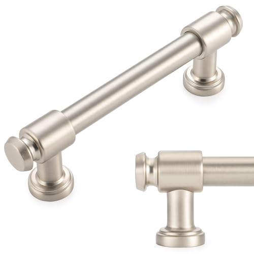 KOOFIZO 10 Pack 3-3/4 Inch Brushed Nickel Kitchen Cabinet Pulls Nickel Cabinet Handles Nickel Cabinet Hardware for Kitchen Cabinets Drawer P11 Dresser Cupboard Bedroom Bathroom - color: Brushed Nickel, size: 3-3/4" CC