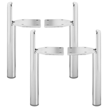 6 Inch Tapered Metal Legs,Side-Mount,4PCS Mid-Century Modern Chrome - color: Chrome, size: 6 in