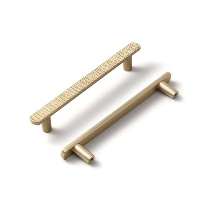 Goo-Ki 5 Inch (128 mm) Hole Centers Luxurious & Sturdy Zinc Alloy Cabinet Handls,Champagne Bronze Cabinet Pulls for Kitchen,Drawer,Cupboard & Wardrobe,6 Pack - color: Champagne Bronze, size: 5.0 inch (128 mm) Hole Centers, style: Pulls With No Backplate