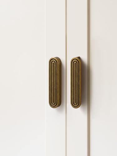Cabinet Pulls Antique Brass 3-3/4" Hole Center 5 Pack - color: Antique Brass, size: 3-3/4"(96mm) Hole Center