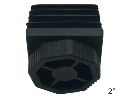 Heavy Duty Furniture Leg Levelers 2” (50mmx50mm) Square Adjustable Leveling Feet Furniture Levelers for Table Chair Cabinet Sofa Vanity, Support 1200LB, Black (2 inch) 4 Sets - size: 2 inch
