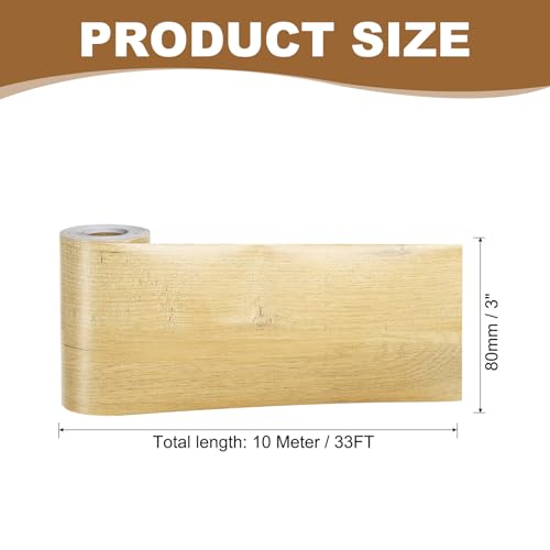 Self Adhesive Wood Grain Repair Tape 33'x 3", Multi-Use Realistic Wood Grain Repair Patch for Furniture Floor Door Table Chair Windows Handicraft DIY, Birch