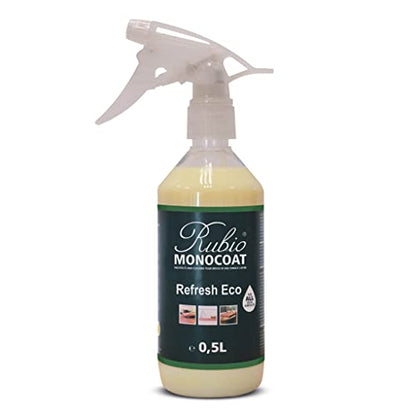 Rubio Monocoat Refresh Eco, 500 ft² | Clear Wood Maintenance Spray for Indoor Use | Ready-to-Use Treatment for Wood Tables, Cabinets & Furniture Treated with Oil | 0.5 Liter - size: 0.5 liters
