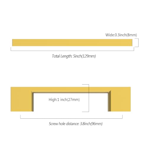 Asidrama 10 Pack 3.75 Inch(96mm) Vibrant Brushed Moderne Brass Cabinet Pulls Heavy-Duty Solid Kitchen Cabinet Handles Drawer Hardware for Bathrooms Cabinets 2008 - color: Vibrant Brushed Moderne Brass, size: 3.75" Hole Center(96mm), style: 10 Pack