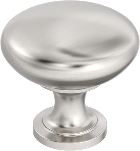 Amerock 1-1/4" Round Edona Satin Nickel Cabinet Knob - color: Satin Nickel, size: 1-1/4 Inch (32 mm) Diameter