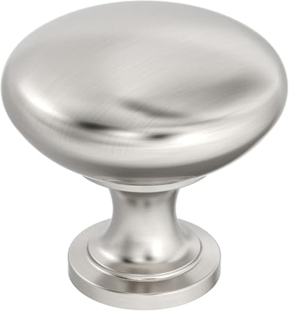Amerock 1-1/4" Round Edona Satin Nickel Cabinet Knob - color: Satin Nickel, size: 1-1/4 Inch (32 mm) Diameter