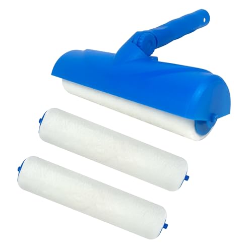 Nichiyo 10" Ceiling Paint Roller Kit with Shield, Drip-Resistant - color: EL01152-3, size: EL01152-3