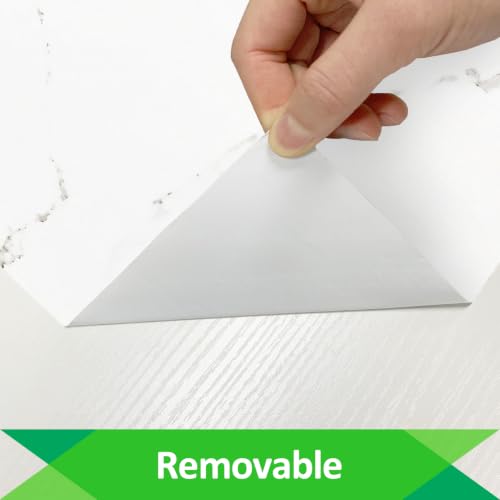 Matte White Marble Contact Paper Peel and Stick Marble Countertop - color: White, size: 15.7" x 78.7"