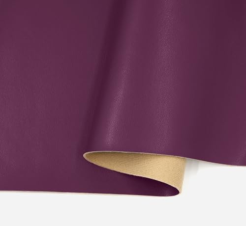 TGXRZX Faux Leather Sheets,Leather Fabric,Vinyl Faux Leather, Purple,1 Yard - color: Purple, size: 1 Yard