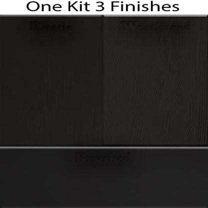 Retique It Wood Finish Multi-Purpose Kit - GO Beyond Faux Wood with Paintable Liquid Wood Based Primer and Gel Stain - Graining Tools Included (2X 16oz, Classic Black) - color: 10 Classic Black, size: Medium Kit