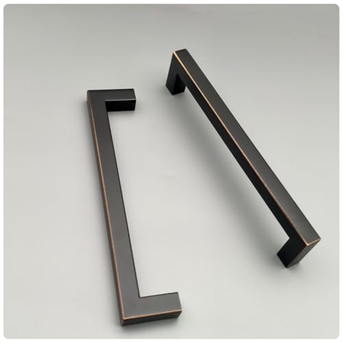 20 Pack 5 Inch Drawer Pulls Oil Rubbed Bronze Cabinet Pulls Square Handles for Cabinets,Dresser,Cupboard,Stainless Steel Kitchen Handles Hardware - color: Oil Rubbed Bronze, size: 5 Inch Hole Centers