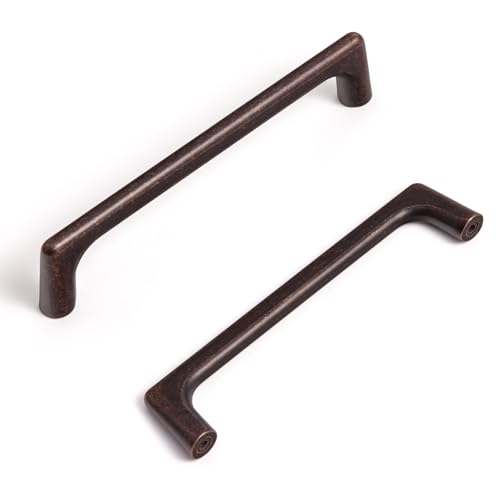 Goo-Ki Antique Oil Rubbed Bronze Cabinet Pulls with 5''(128mm),Retro Style Solid Zinc Cabinet Handles for Drawer,Cupboard, Wardrobe,24 Pack - color: Antique Oil Rubbered Bronze, size: 5'' Hole Centers