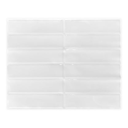 Peel and Stick Backsplash Tile for Kitchen, 10 Sheets, 11.42''x9'' - color: Pearl White