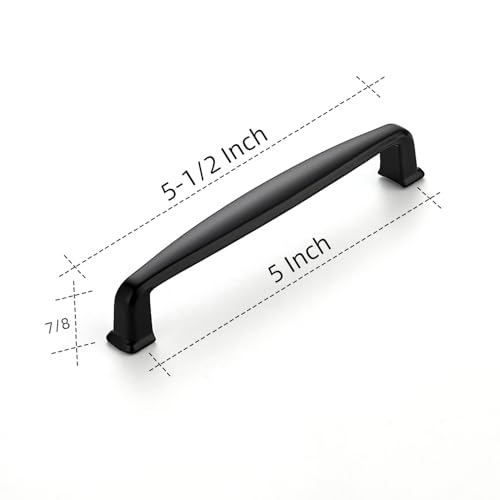 Ravinte Matte Black Pulls Kitchen Cabinet Handles 5 Inch 30 Pack - size: 5 Inch Hole Center