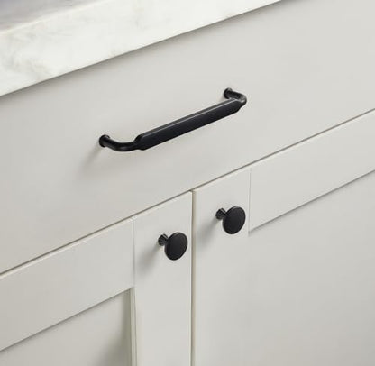 Goo-Ki 6 Pack 3 in (76mm) Hole Center Cabinet Pulls Matte Black Zinc Alloy Kitchen Drawer Pulls Drawer Handles 3.45 Inch Length 2202-B-76 - color: Matte Black, size: 3 Inch Hole Centers