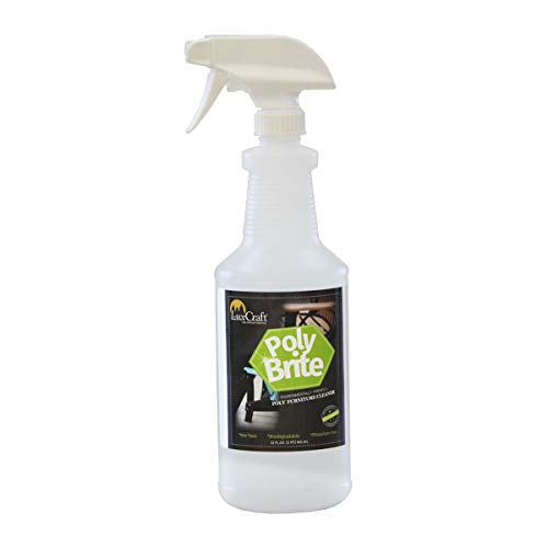 LuxCraft Poly Brite Cleaner for Poly Lumber Furniture - 32 oz. Bottle, HDPE Furniture Cleaner for Outside Patio and Outdoor Furniture Maintenance
