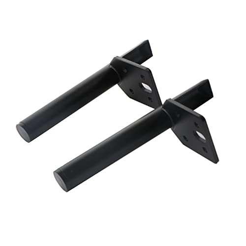 4 Inch Furniture Legs Side Mounted Coffee Table Feet Black, Set of 4 - size: 4 Inch