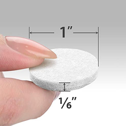 Felt Furniture Pads X-Protector - 48 PCS 1" - Premium Felt Pads (White) - size: 48 PCS 1" White, Round