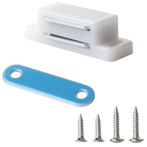 SDTWZW Magnetic Cabinet Door Catch, White, Pack of 4 - color: White