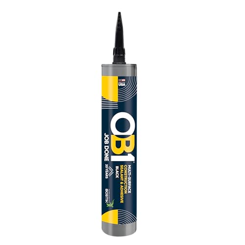 OB1 Universal Caulk Sealant & Adhesive Black 10.1oz - 1 Cartridge - color: Black, size: 10.1oz