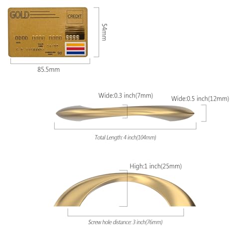 Amerdeco 10 Pack Champagne Bronze 3 Inch(76mm) Hole Centers Kitchen Arch Twisted Cabinet Pulls Cabinet Hardware for Cabinets Cupboard Handles Drawer Pulls ZH0048 - color: Champagne-Bronze, size: 3"/76mm Hole Center