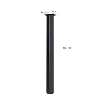 LCSDLHLSY Metal Table Legs 32Inch,Heavy Duty Square Desk Leg,Black Set of 4 - size: 32 Inch