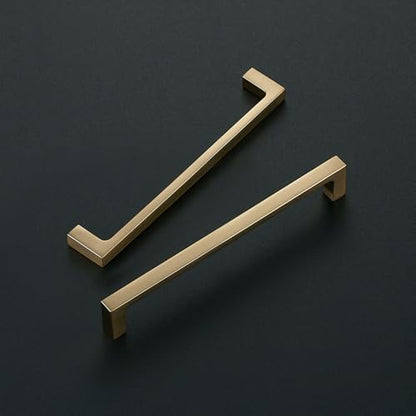 Ravinte Champagne Bronze Kitchen Square Cabinet Handles 6-1/4 Inch 10 Pack - size: 6-1/4 Inch hole