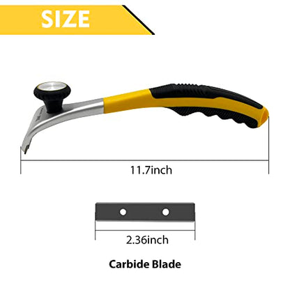XW Heavy Duty Carbide Scraper, 2-3/8" Paint Remover for Painter Tool, Extra 1 PC Carbide Blade (60x 12 x 1.5mm) Included