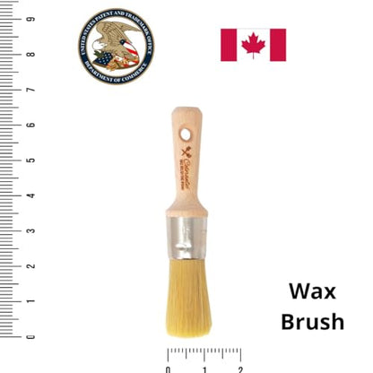 Colorantic | Round Wax Brush for Chalk Based Paint Furniture | Waxes Brushes Polish Paste Car Shoes DIY Distress Art and Craft Stencil (16mm Wax Round Brush) - size: 16mm Wax Round Brush