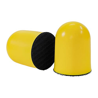 Dura-Gold 2" Round Palm Grip Foam Hand Sanding Block Pad, 2 Pack - Hook &